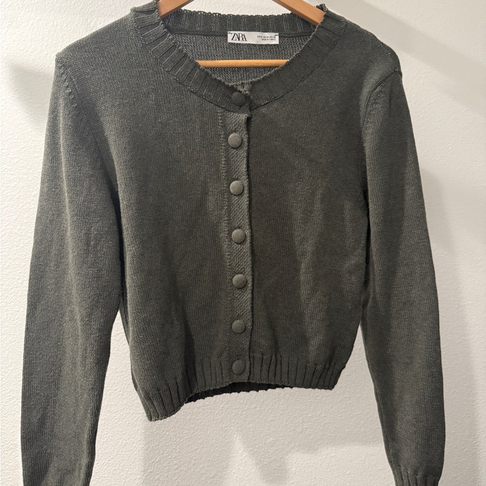 Zara Women's Green Cardigan